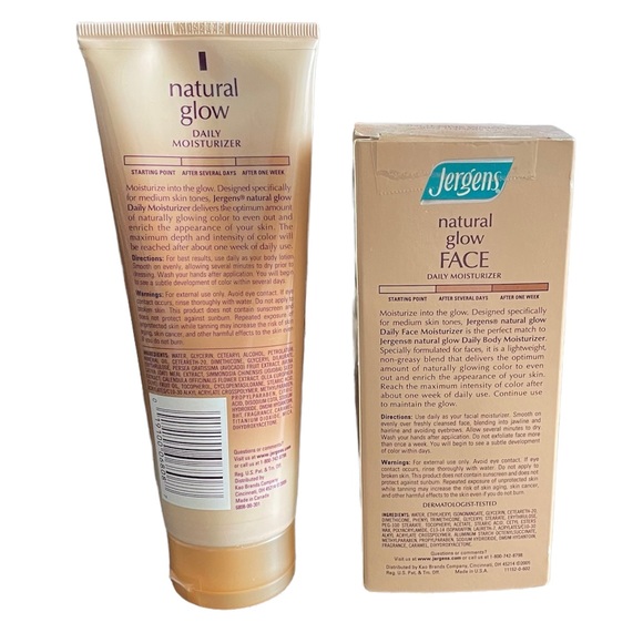 JERGENS Natural Glow Moisturizing Lotion  and Face Moisturizer - Picture 2 of 2